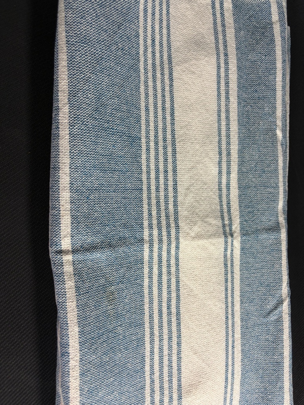 Table Runner 100% cotton blue white striped 76 x 20 SUMMER